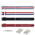 HKZBS Canvas nylon strap accessories are For various brand watch straps mens womens and childrens wristbands Watch band 10mm12mm13mm14mm15mm16mm17mm18mm19mm20mm22mm (Style 4 silver buckle 14mm)