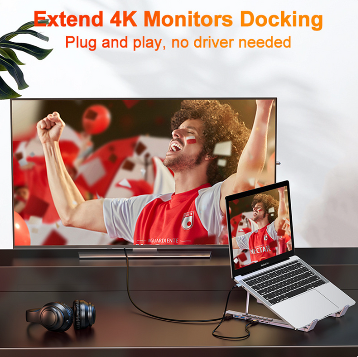 7-in-1 USB 3.0 Laptop Hub & Organizer Dock – Foldable
