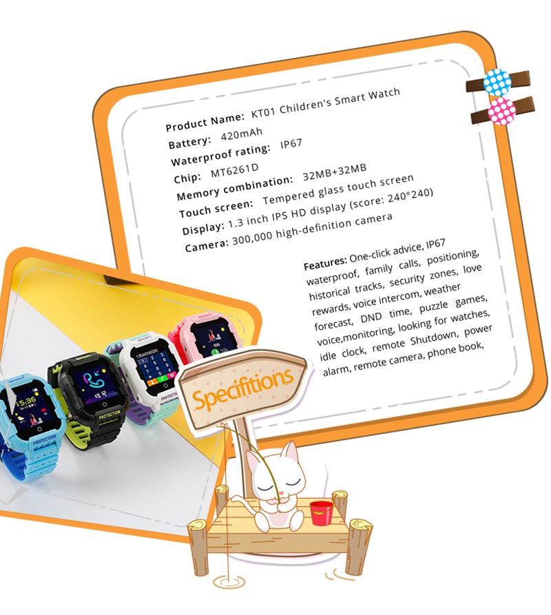 Getfitsoo Kid's GPS Smart Watch with Camera and SOS