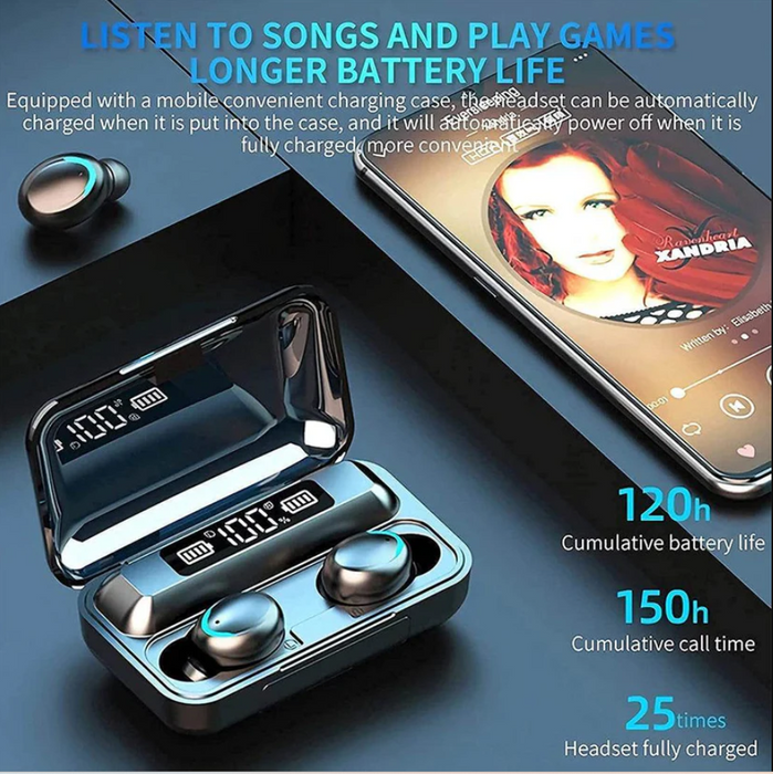F9 Smile TWS 5.1 Wireless Bluetooth Earbuds