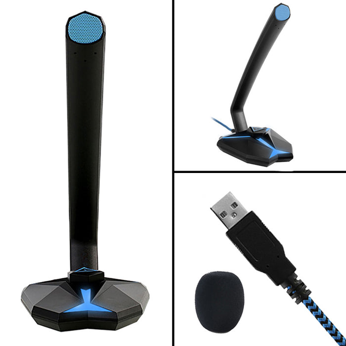 Gaming Microphone with RGB Light and Volume Control