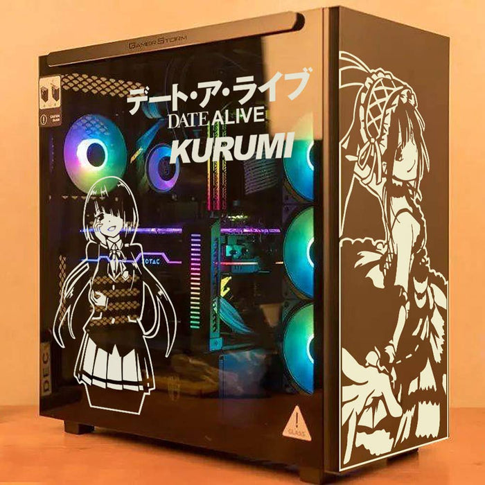 Kurumi Anime PC Case Sticker Decal (White)