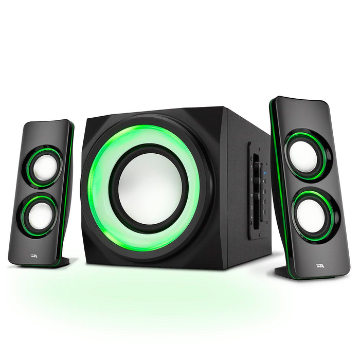 Cyber Acoustics CA-SP34BT 2.1 Bluetooth Speaker System with LED Lights