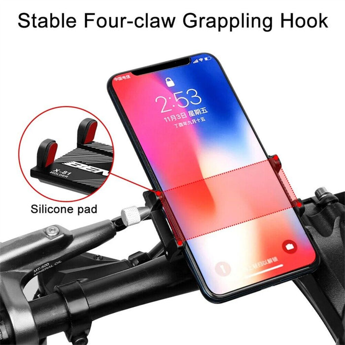 Aluminum Motorcycle & Bicycle Phone Holder – Handlebar Mount