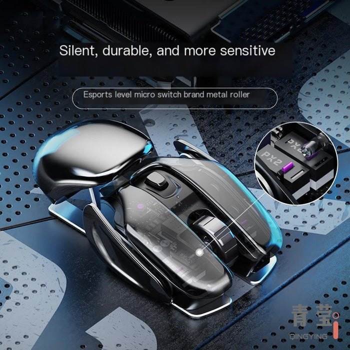 Mouse wireless silenzioso ricaricabile (lega di alluminio)