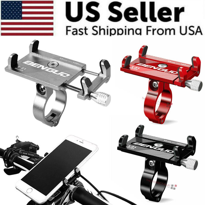 Aluminum Motorcycle & Bicycle Phone Holder – Handlebar Mount