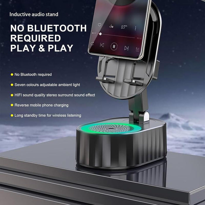 Supporto per telefono con altoparlante Bluetooth wireless (suono surround HD)