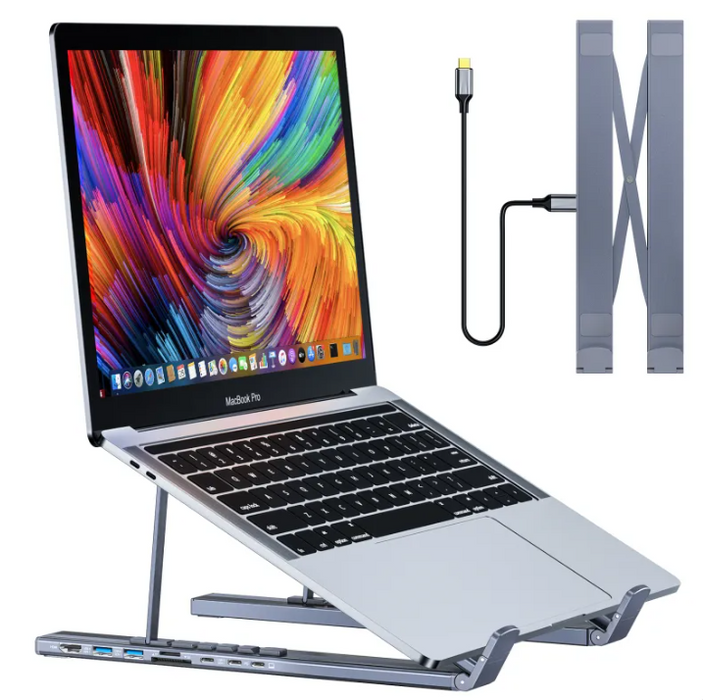 7-in-1 USB 3.0 Laptop Hub & Organizer Dock – Foldable