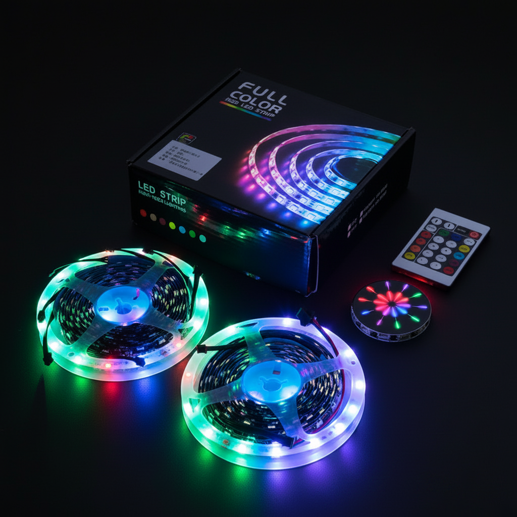 Bluetooth LED Firework Light Strip with Music Control