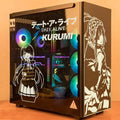 Kurumi Anime Stickers for PC CaseJapanese Cartoon Decor Decal for ATX Computer SkinWaterproof Graffiti DecorativeEasy Removable Hollow Out Sticker (White and White)