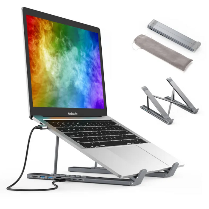 7-in-1 USB 3.0 Laptop Hub & Organizer Dock – Foldable