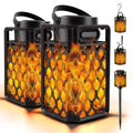 Outdoor Bluetooth Speakers Led Flame Torch Lantern Waterproof Wireless Speaker with Wall Mount/Stake/Hook Camping Patio Accessories 10W Stereo Sound BT5.0 Cool Gadgets for Porch Garden Party