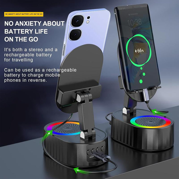 Supporto per telefono con altoparlante Bluetooth wireless (suono surround HD)