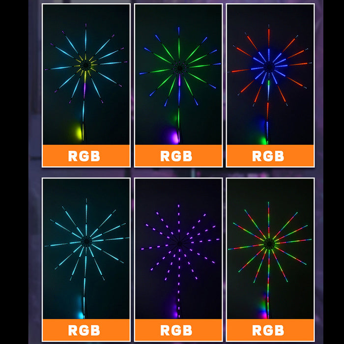 Bluetooth LED Firework Light Strip with Music Sync – RGB Decor