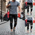 Men's Slim Fit Ripped Jeans - Casual Denim Trousers