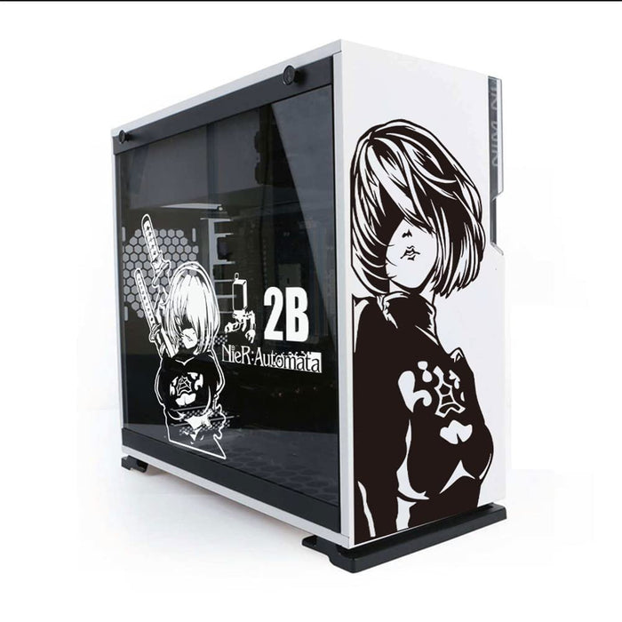 Adesivo per case PC NieR: Automata (Bianco e Nero)