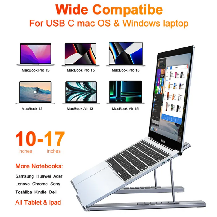7-in-1 USB 3.0 Laptop Hub & Organizer Dock – Foldable