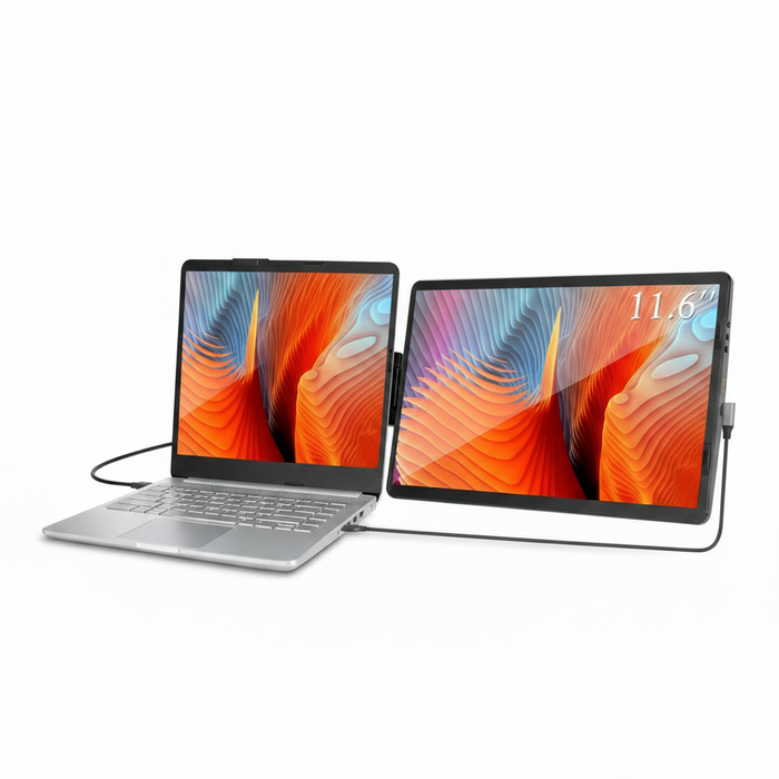 Iryreafer Laptop Screen Extender 11.6 Inch Mini Game Monitor 360° Rotatable Attachable Portable Monitor Extender for Laptop Compatible with Mac PC Chrome Powered by USB or Mini HDMI Port