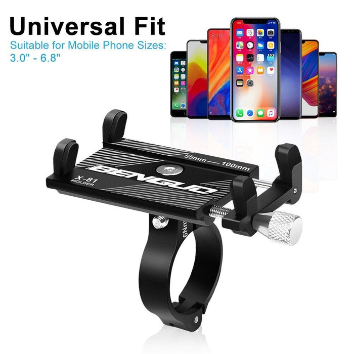 Aluminum Motorcycle & Bicycle Phone Holder – Handlebar Mount