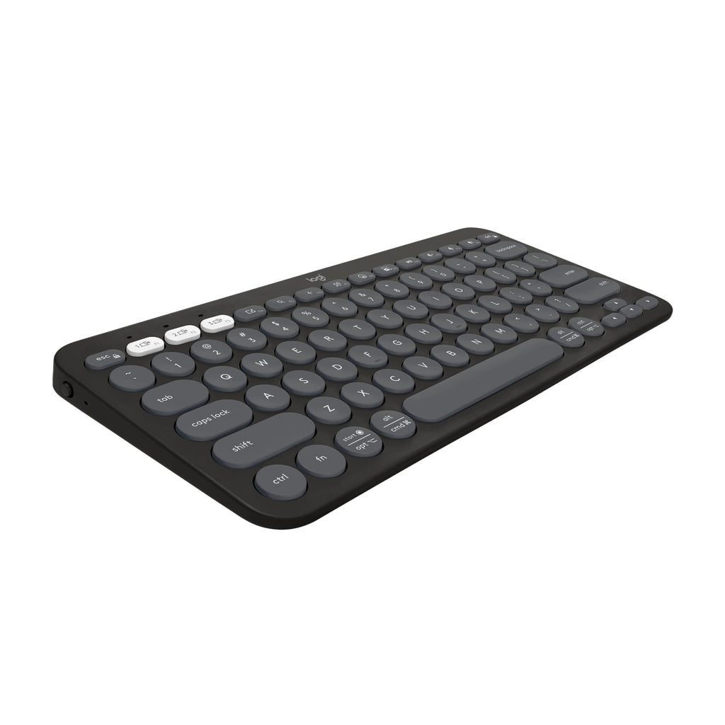 Logitech Pebble Keys 2 K380s Multi-Device Bluetooth Wireless Keyboard Customizable Shortcuts Slim and Portable Easy-Switch Windows mac iPad Android Chrome - Tonal Graphite (Renewed)