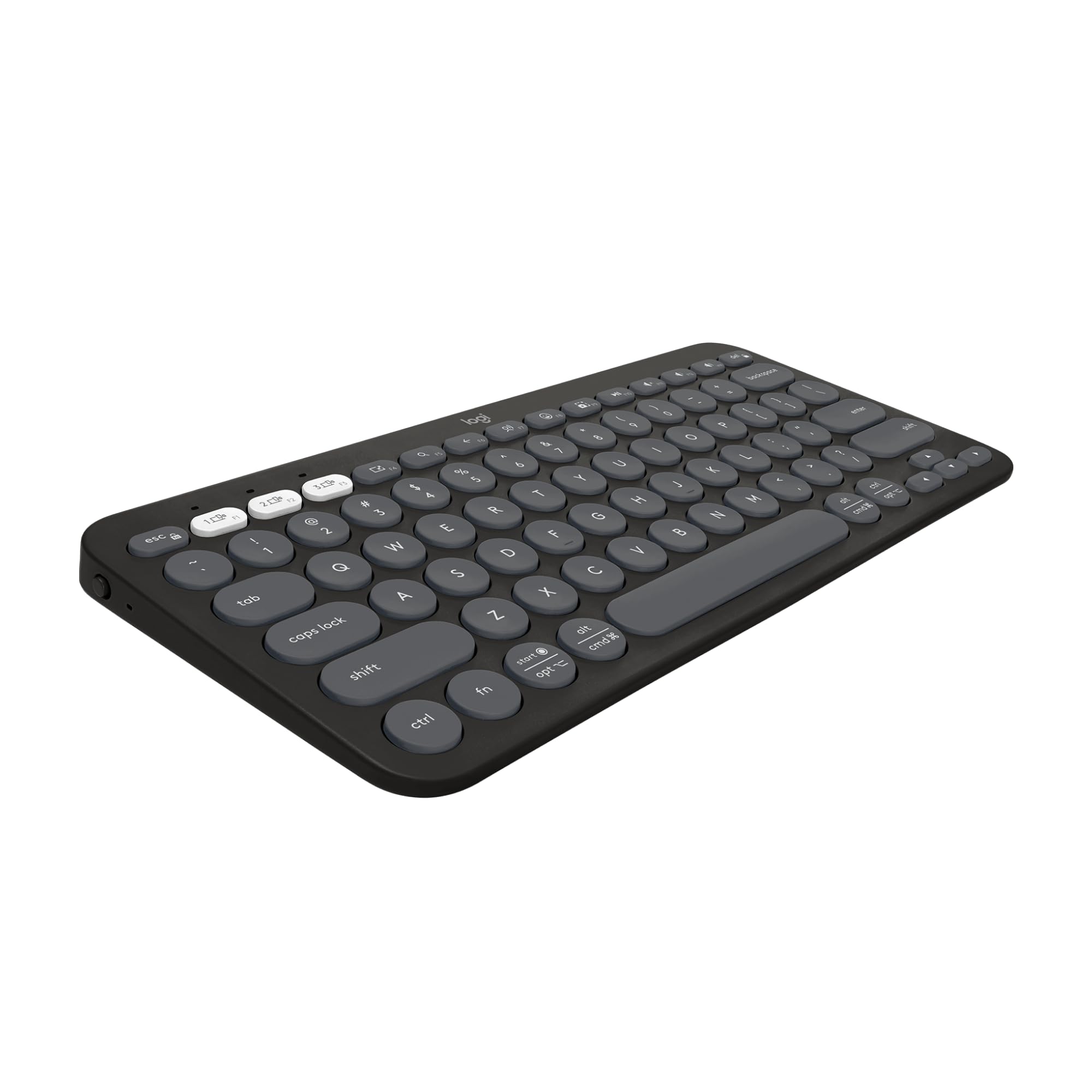 Logitech Pebble Keys 2 K380s Multi-Device Bluetooth Wireless Keyboard Customizable Shortcuts Slim and Portable Easy-Switch Windows mac iPad Android Chrome - Tonal Graphite (Renewed)