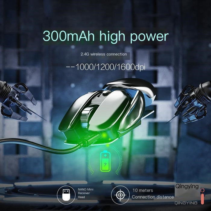Mouse wireless silenzioso ricaricabile (lega di alluminio)