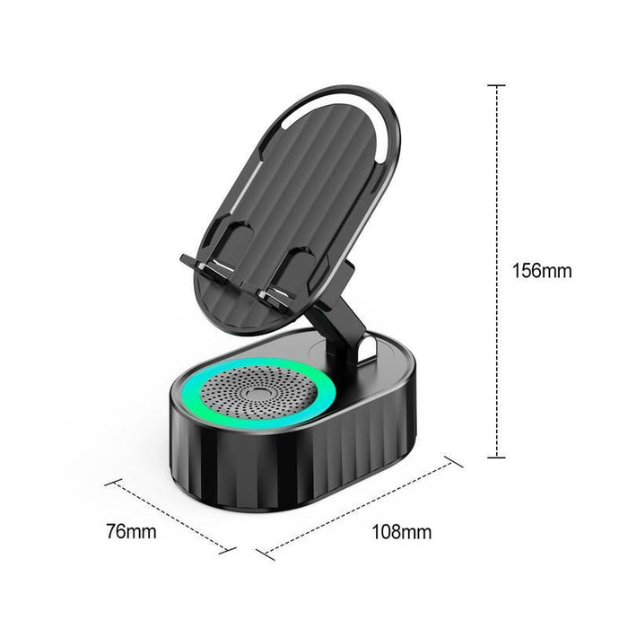 Supporto per telefono con altoparlante Bluetooth wireless (suono surround HD)