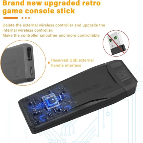 M8 Portable Gaming Console with Wireless Controllers (64GB)