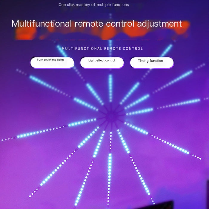 Bluetooth LED Firework Light Strip with Music Sync – RGB Decor