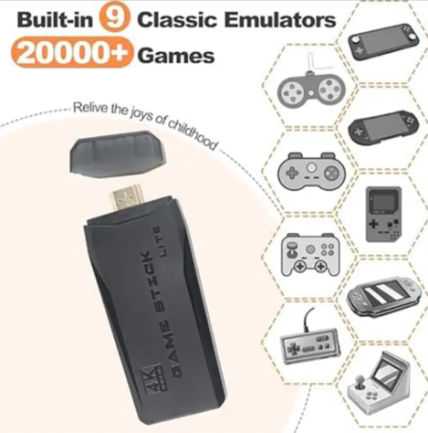 M8 Portable Gaming Console with Wireless Controllers (64GB)