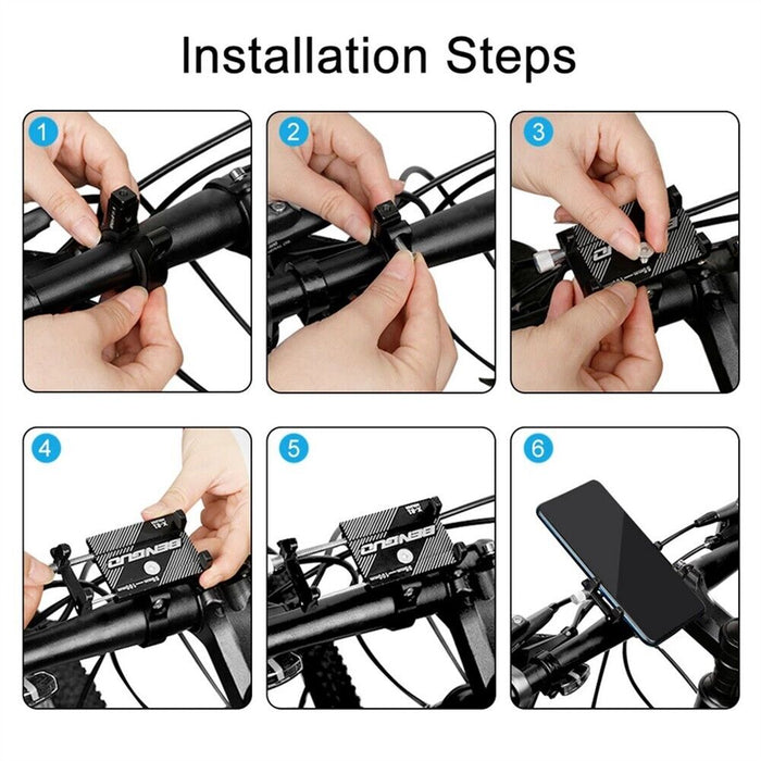 Aluminum Motorcycle & Bicycle Phone Holder – Handlebar Mount
