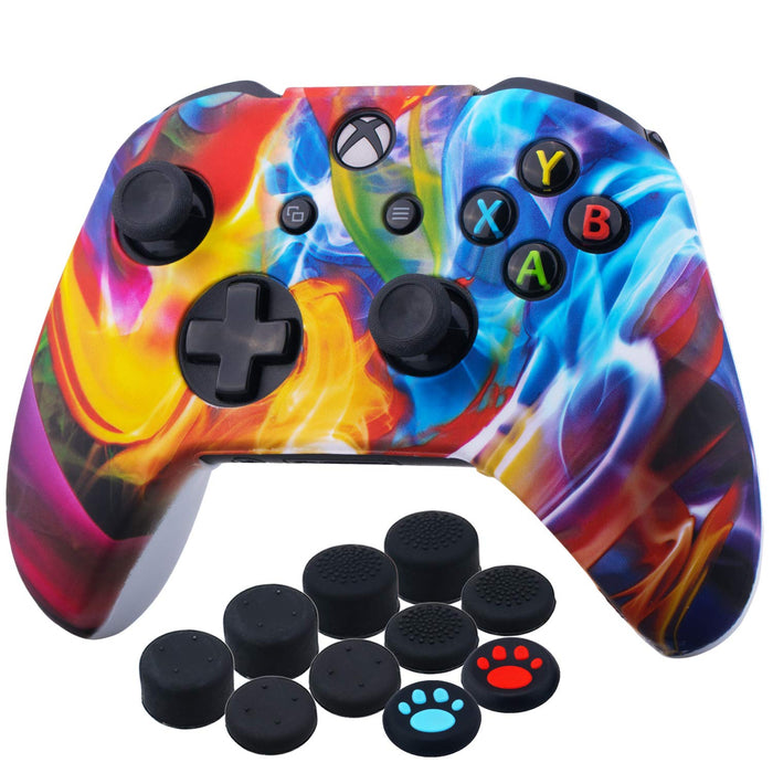 Custodia Protettiva in Silicone per Controller Xbox One S/X (con 10 Copripulsanti)