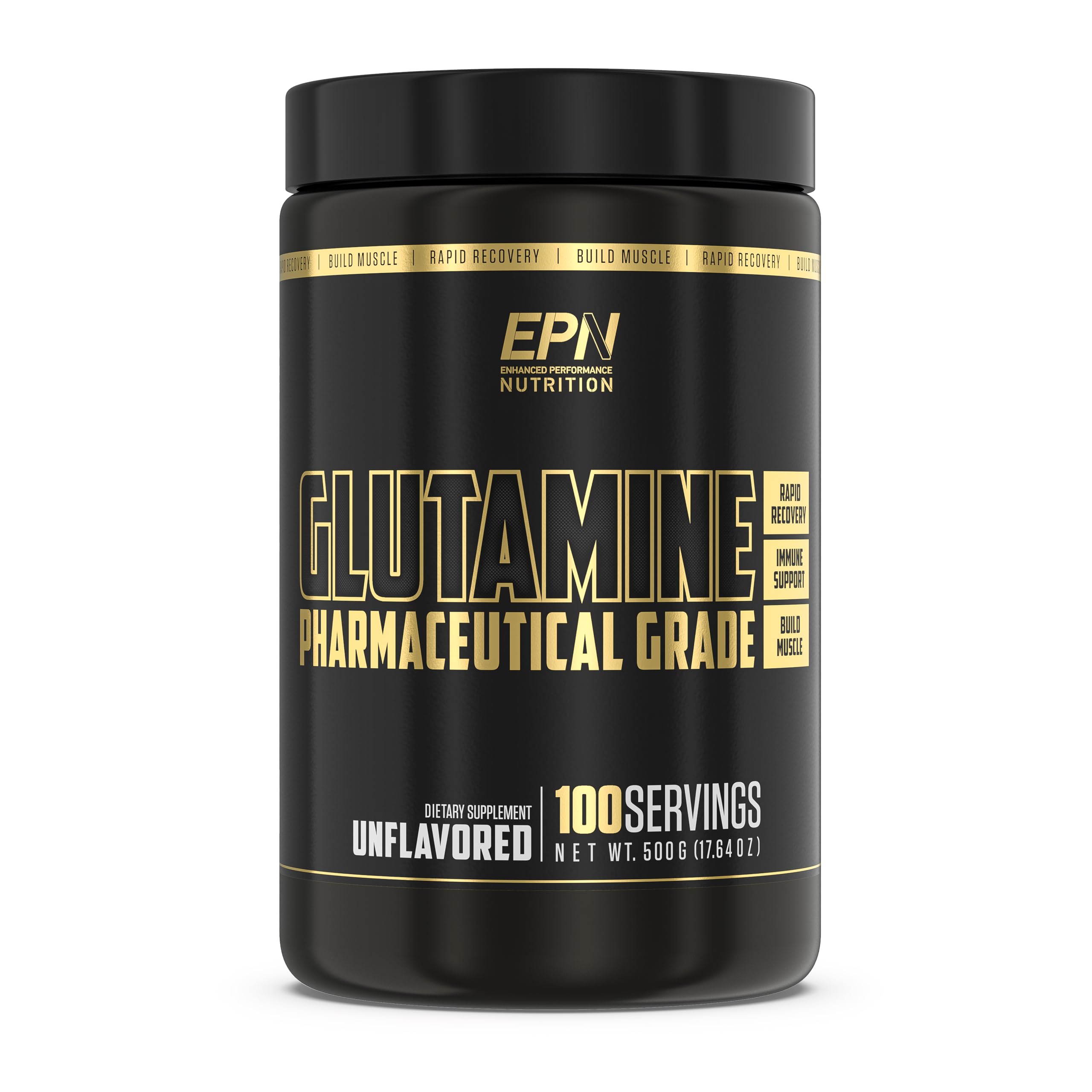 L-Glutamine | # Rated Pharmaceutical Grade Glutamine Powder 100 Servings | Amino Acid Supplement for Building Muscle Recovery Gut Health Digestive & Immune Support for Men & Women - Unflavored