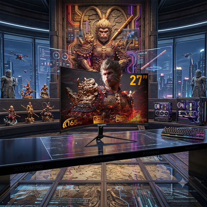 27" Curved QHD Gaming Monitor (165Hz, Built-in Speakers)