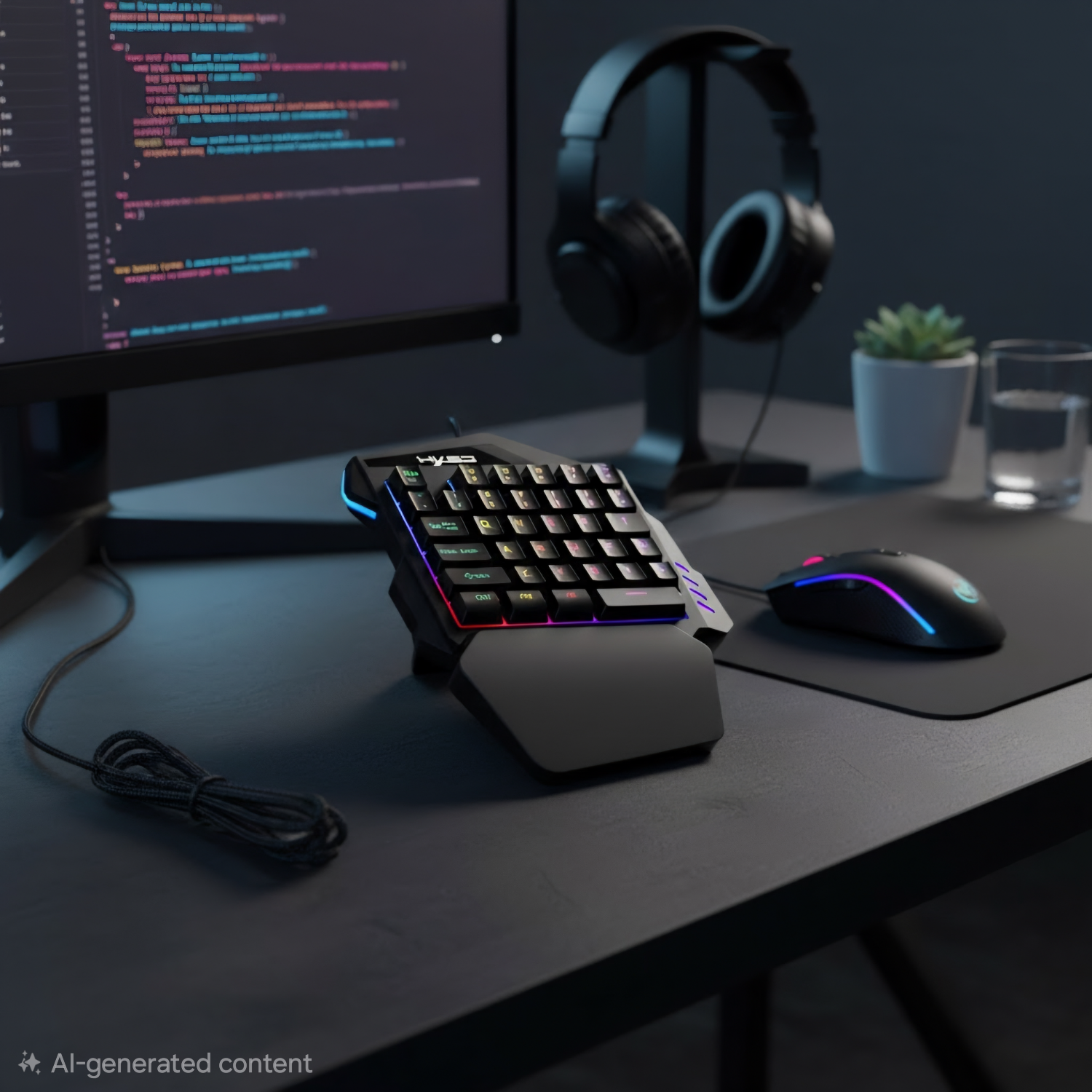 One-Handed Gaming Keyboard Set