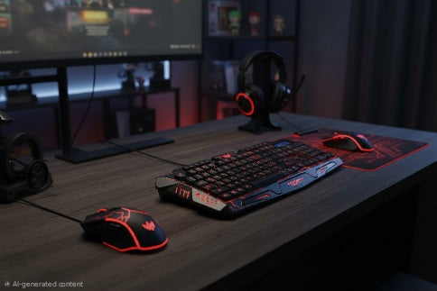 Gaming Keyboard with LED Backlighting