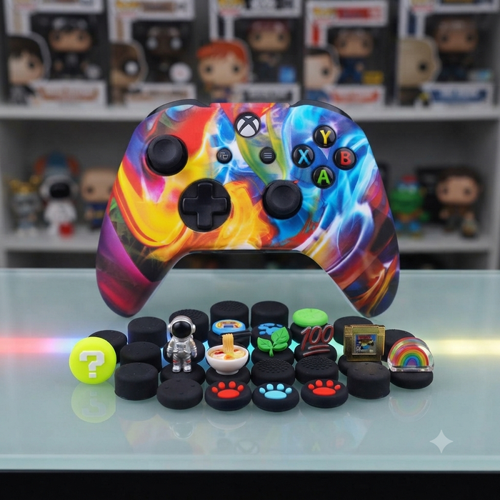Custodia Protettiva in Silicone per Controller Xbox One S/X (con 10 Copripulsanti)